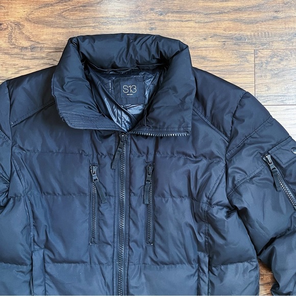 S13 • Sierra Parka Down Jacket quilted puffer black winter coat insulated - Picture 3 of 14